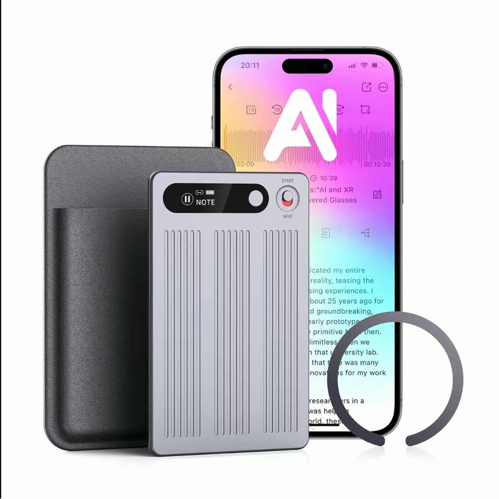 Magnetic Portable Smart Voice Recorder-Identify 112 Languages and Recording